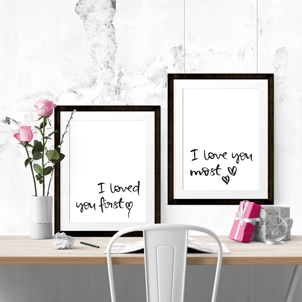 The "I love" pair - Print - One Tiny Tribe
