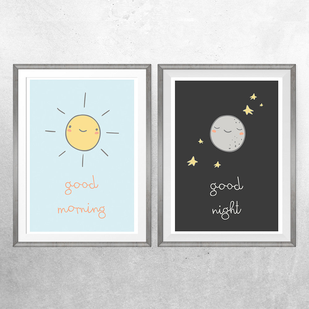 Good Morning & Good Night - Printable - One Tiny Tribe 