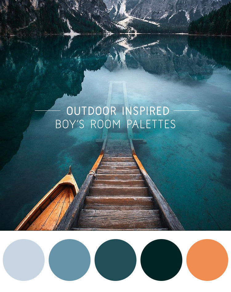 5 Outdoor Inspired Boy's Room Palettes